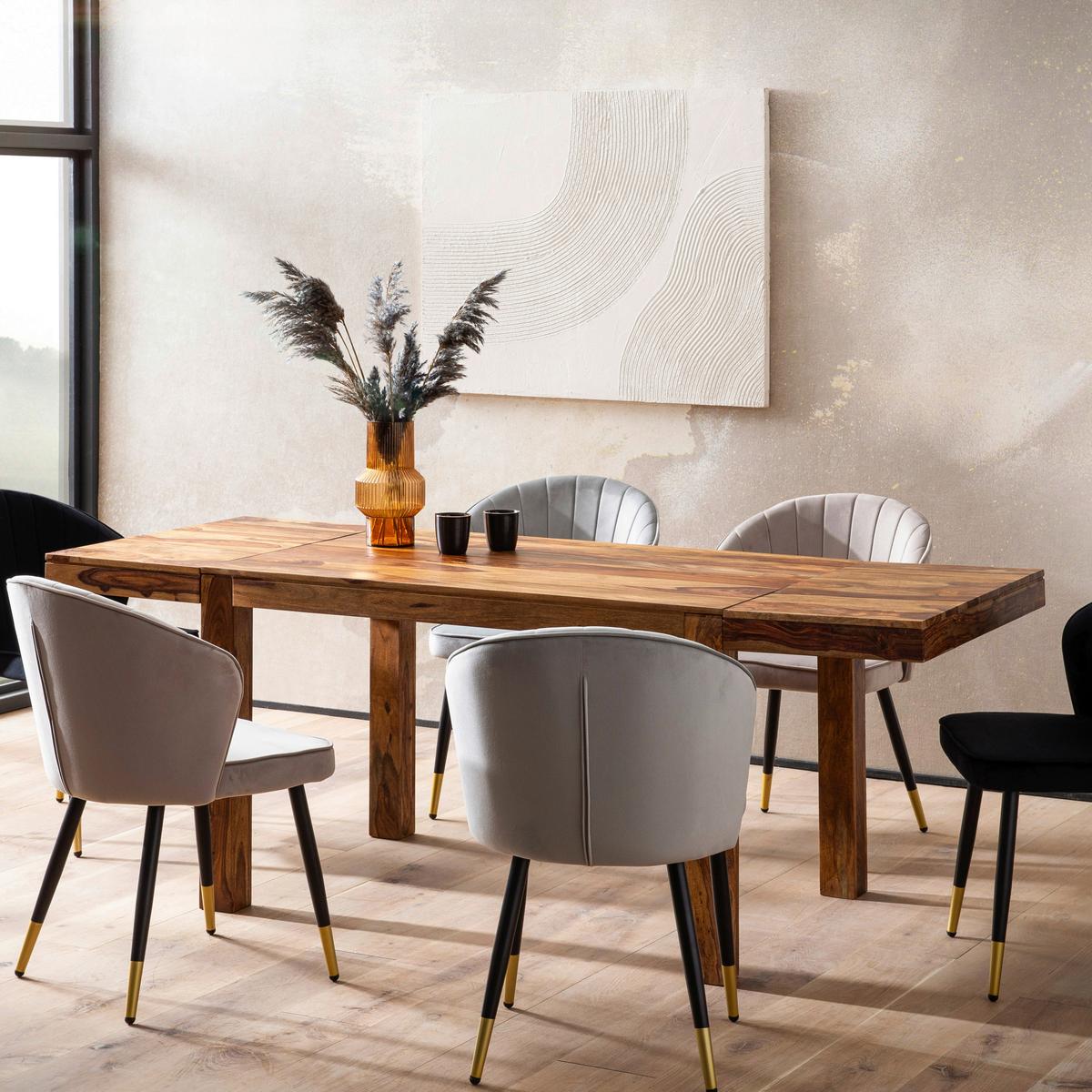 Esstisch Sheeshamfarben, L: 120 cm - Sheeshamfarben, Design, Holz (120/80/76cm) - MID.YOU