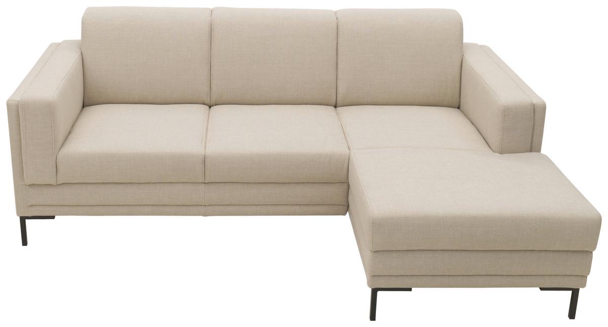 Ecksofa Looks Vii - Beige/Schwarz, Design, Textil (214/146cm) - LOOKS by W.Joop
