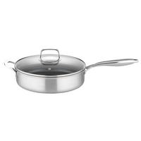 PÁNEV NA DUŠENÍ INOXXA BLACK - průhledné/barvy nerez oceli, Basics, kov/sklo (28cm) - GSW