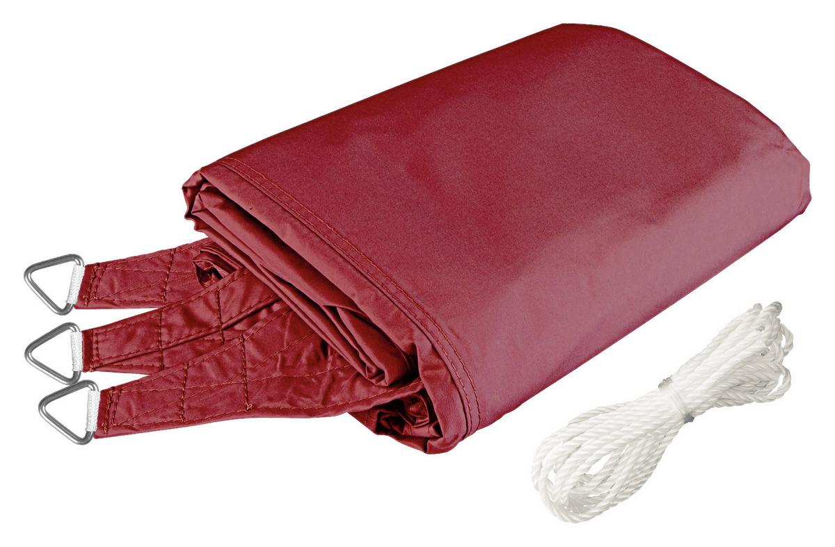 Sonnensegel Dreieckig 5x5x5 m - Dunkelrot, Basics (500/500/500cm)