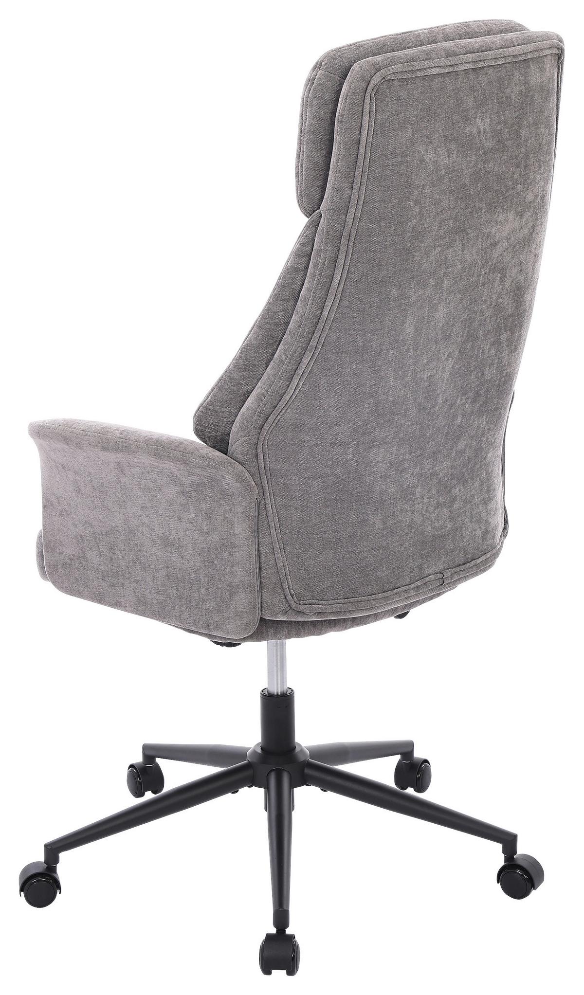 Drehstuhl Austin Grau B: 66 cm - Schwarz/Grau, MODERN, Holz/Kunststoff (66/114/122/64cm) - Livetastic