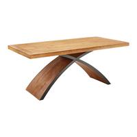 Jedálenský stôl masív LAURIEN 180x90 cm - farba borovice, Modern, kov/drevo (180/90/75cm) - Bessagi Home