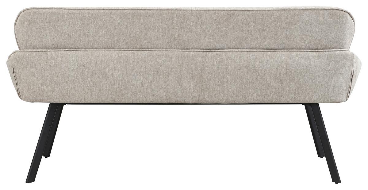 Sitzbank Rico - Taupe/Schwarz, MODERN, Textil/Metall (160/90/62cm) - MID.YOU