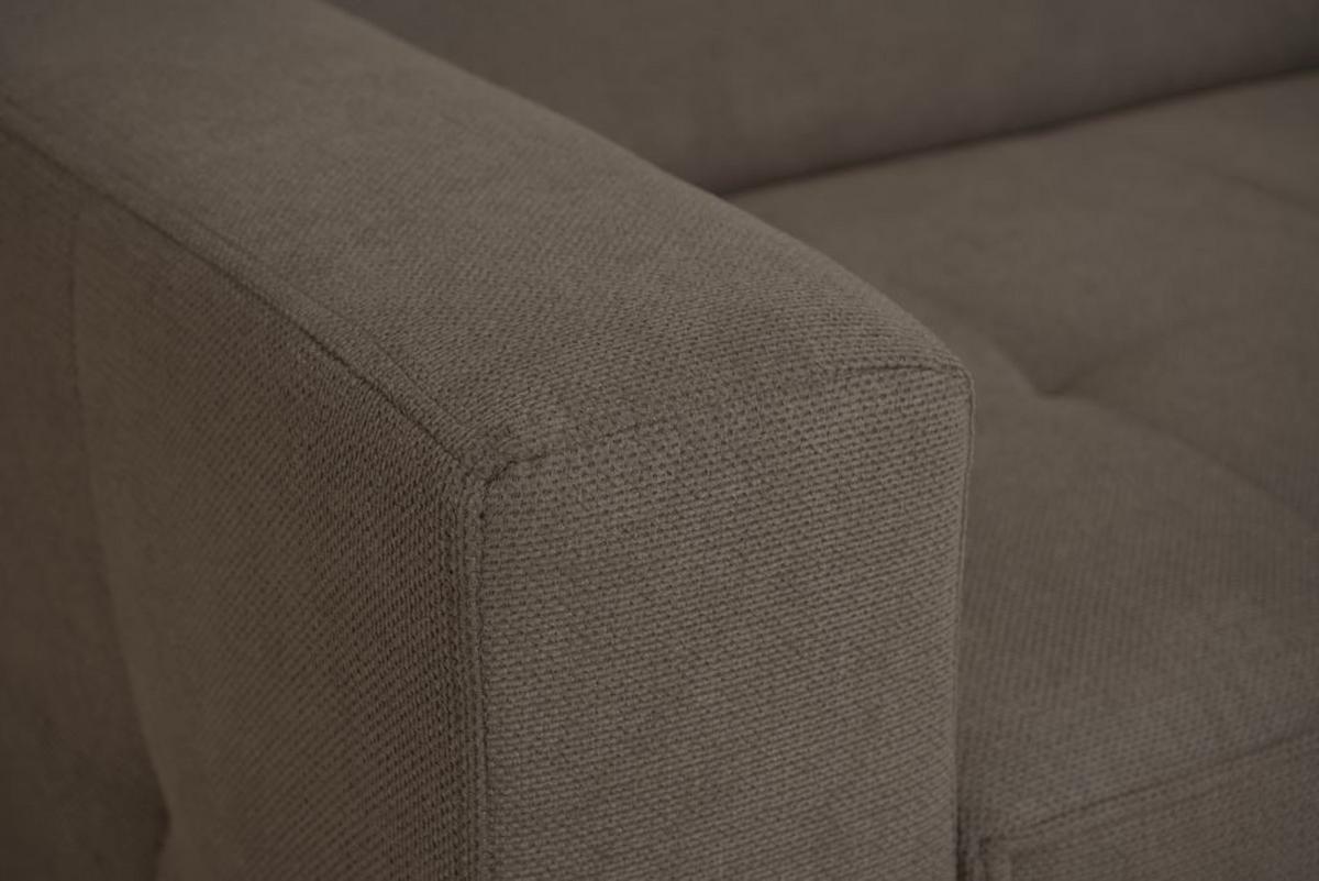 Rohová sedačka MARCO, obojstranná, sivohnedý velúr - čierna/taupe, Konventionell, kov/drevo (238/78-94/170cm)