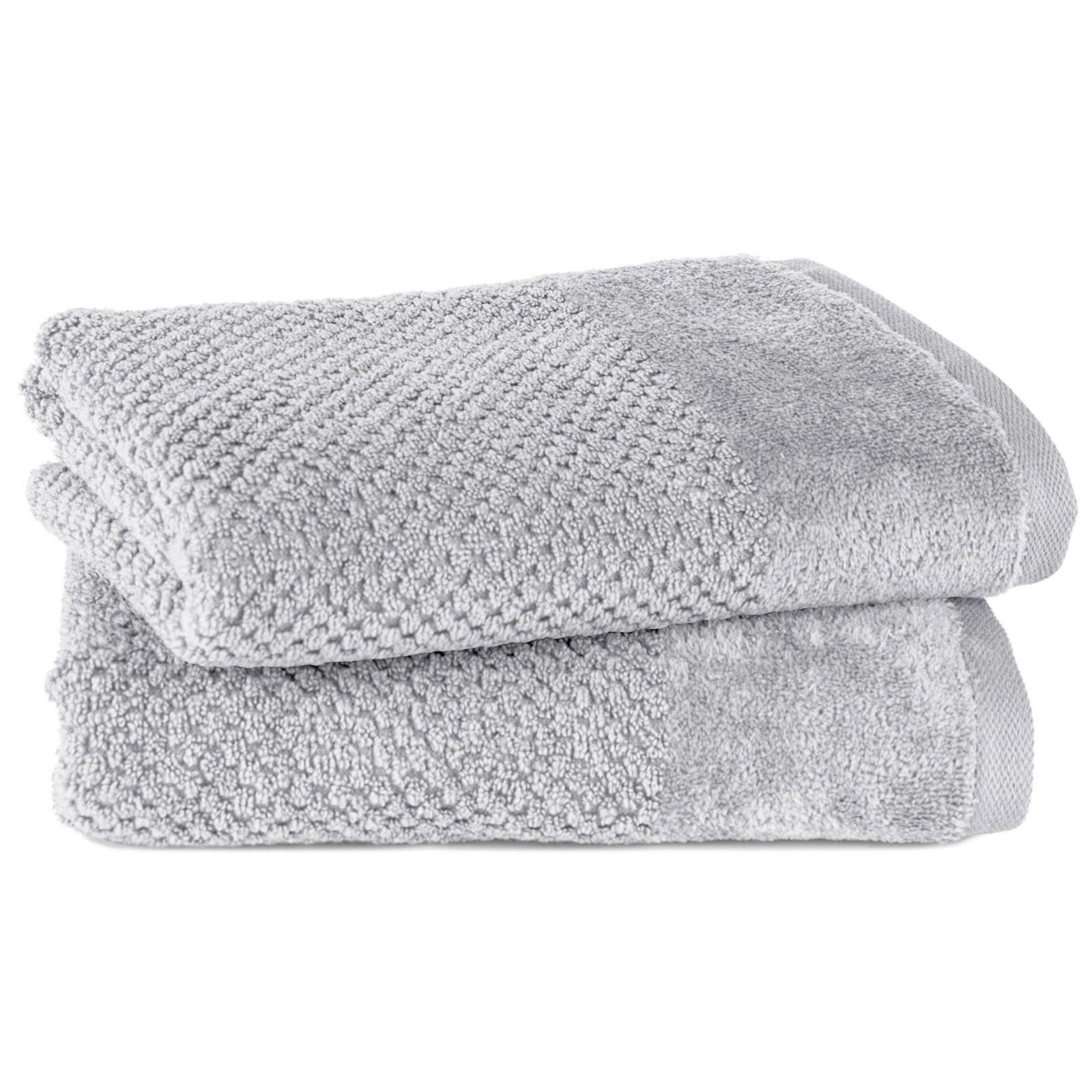 FROTTIERSET Popcorn 2er Set Hellgrau - Hellgrau, Basics, Textil (50/100/10cm)