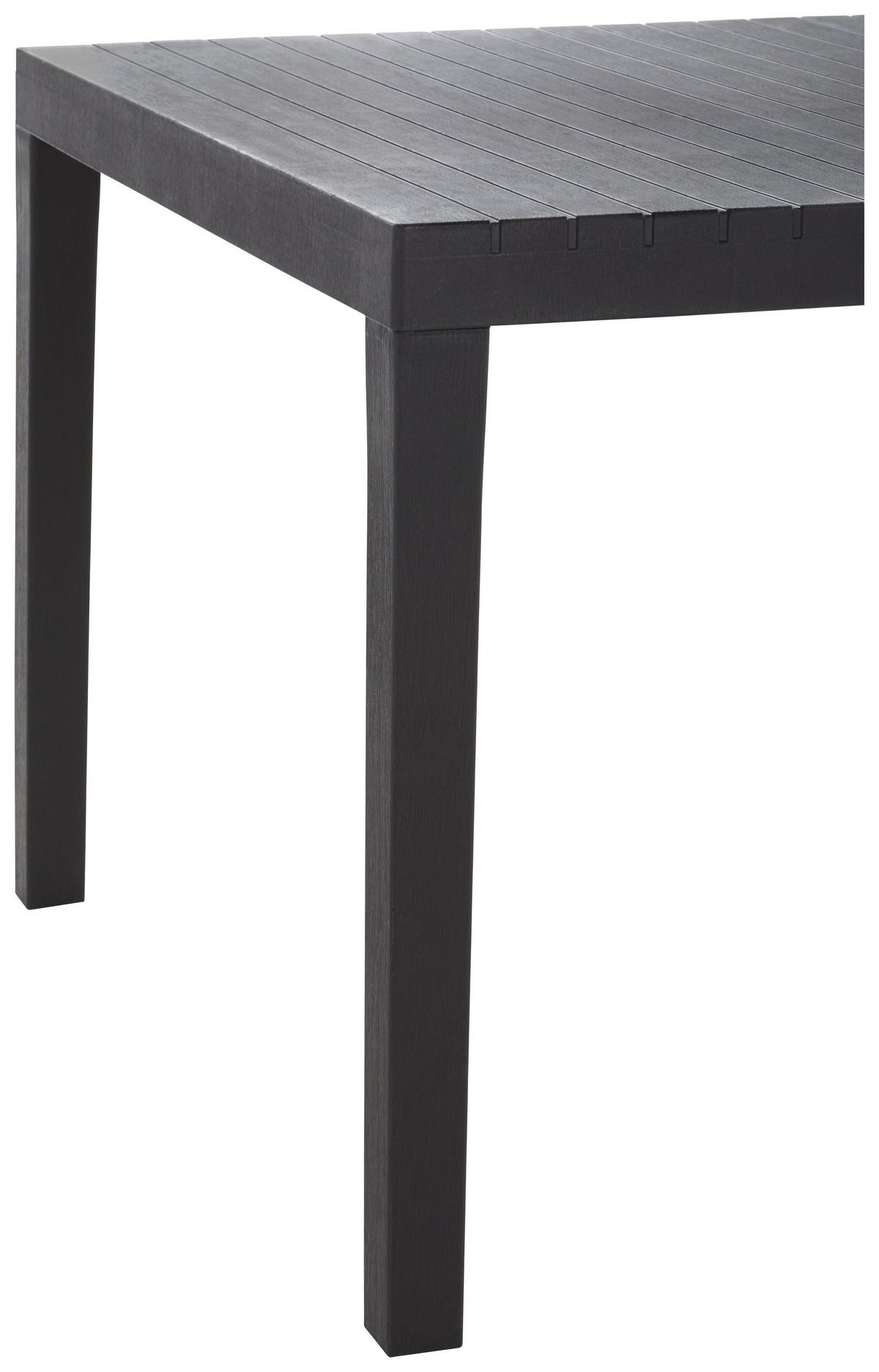 Gartentisch ausziehbar Indo Kunststoff L 150-220 cm - Anthrazit, Basics, Kunststoff (150-220/90/72cm) - Ambia Garden