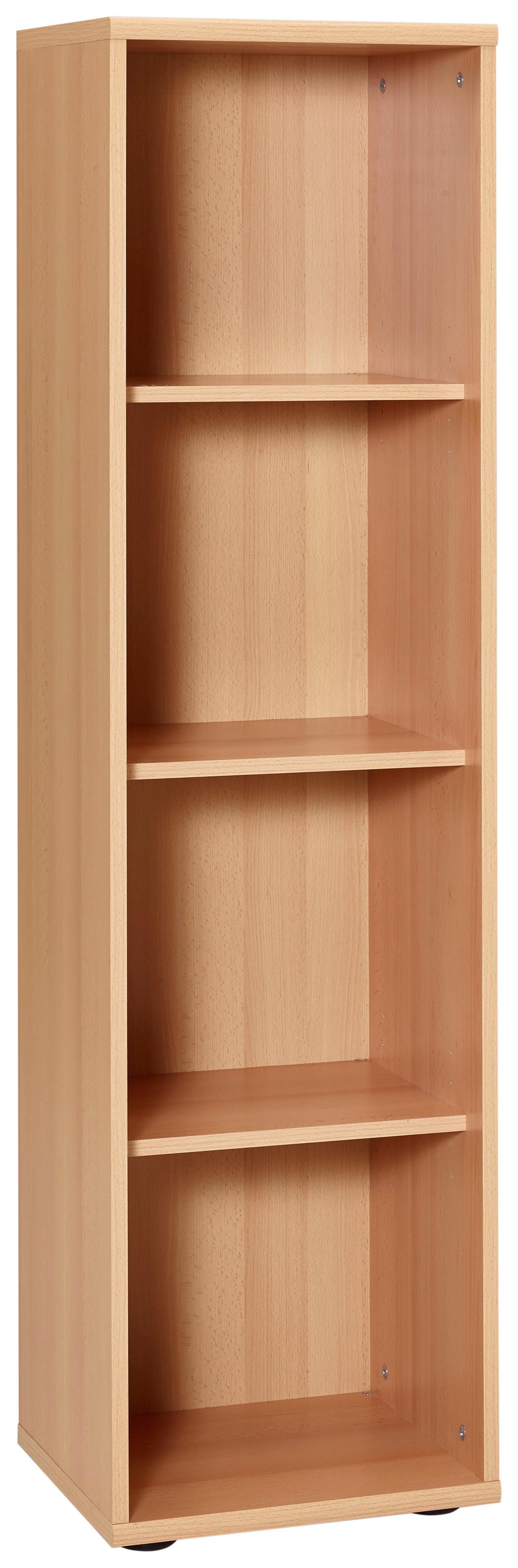 Aktenregal Serie 4000 B:39,3cm Buche Deko - Buchefarben/Schwarz, Basics, Holzwerkstoff (39,3/152,8/39,5cm) - MID.YOU