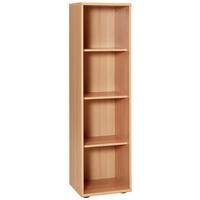 Aktenregal Serie 4000 B:39,3cm Buche Deko - Buchefarben/Schwarz, Basics, Holzwerkstoff (39,3/152,8/39,5cm) - MID.YOU