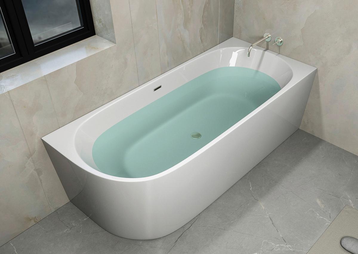 Badewanne Halbfreist. Badewanne Porto - Weiß, KONVENTIONELL, Kunststoff (170/75/60cm) - Sanotechnik