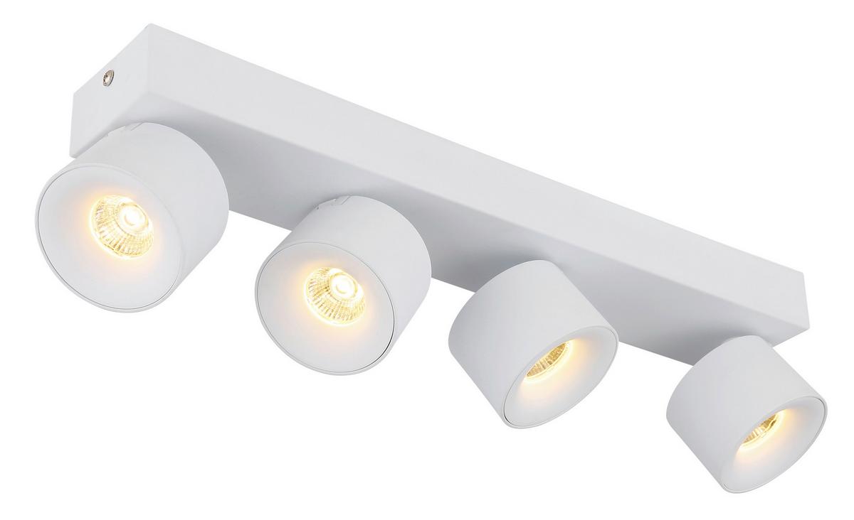 LED-Strahler 56961-4w - Transparent/Weiß, Design, Kunststoff/Metall (45,5/7,2/12cm) - Globo