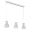 Hängeleuchte Massey Weiß L: 65 cm - Weiß, Design, Glas/Kunststoff (65/13/120cm) - Globo