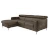 Ecksofa mit Schlaffunktion Sammy Braun - Chromfarben/Braun, Design, Textil (169/226cm) - Livetastic