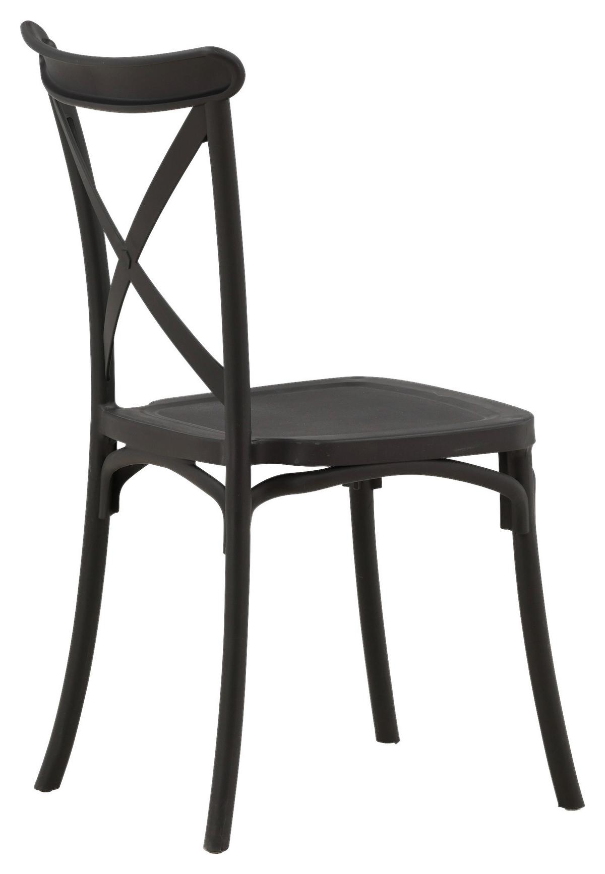 Stuhl-set Crosett - Schwarz, Design, Kunststoff (52/90/55cm) - Livetastic