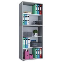 Aktenregal Lona XXL Grau B: 70 cm - Schwarz/Grau, Basics, Holzwerkstoff (70/178/37cm) - P & B