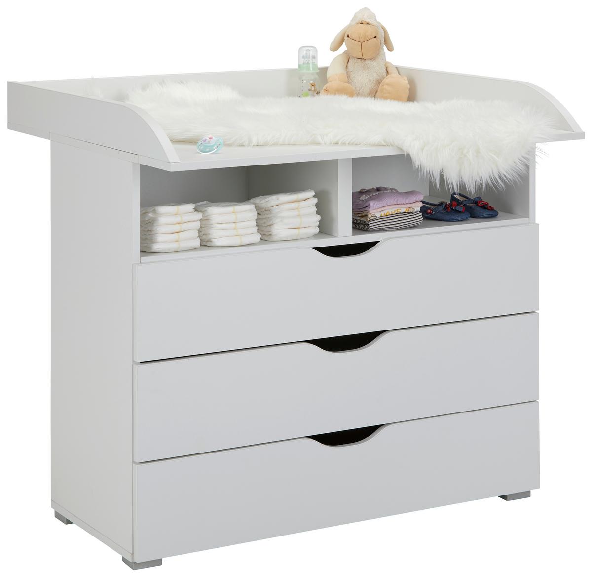 PŘEBALOVACÍ KOMODA WHITE - bílá, kompozitní dřevo (93/90/79cm)