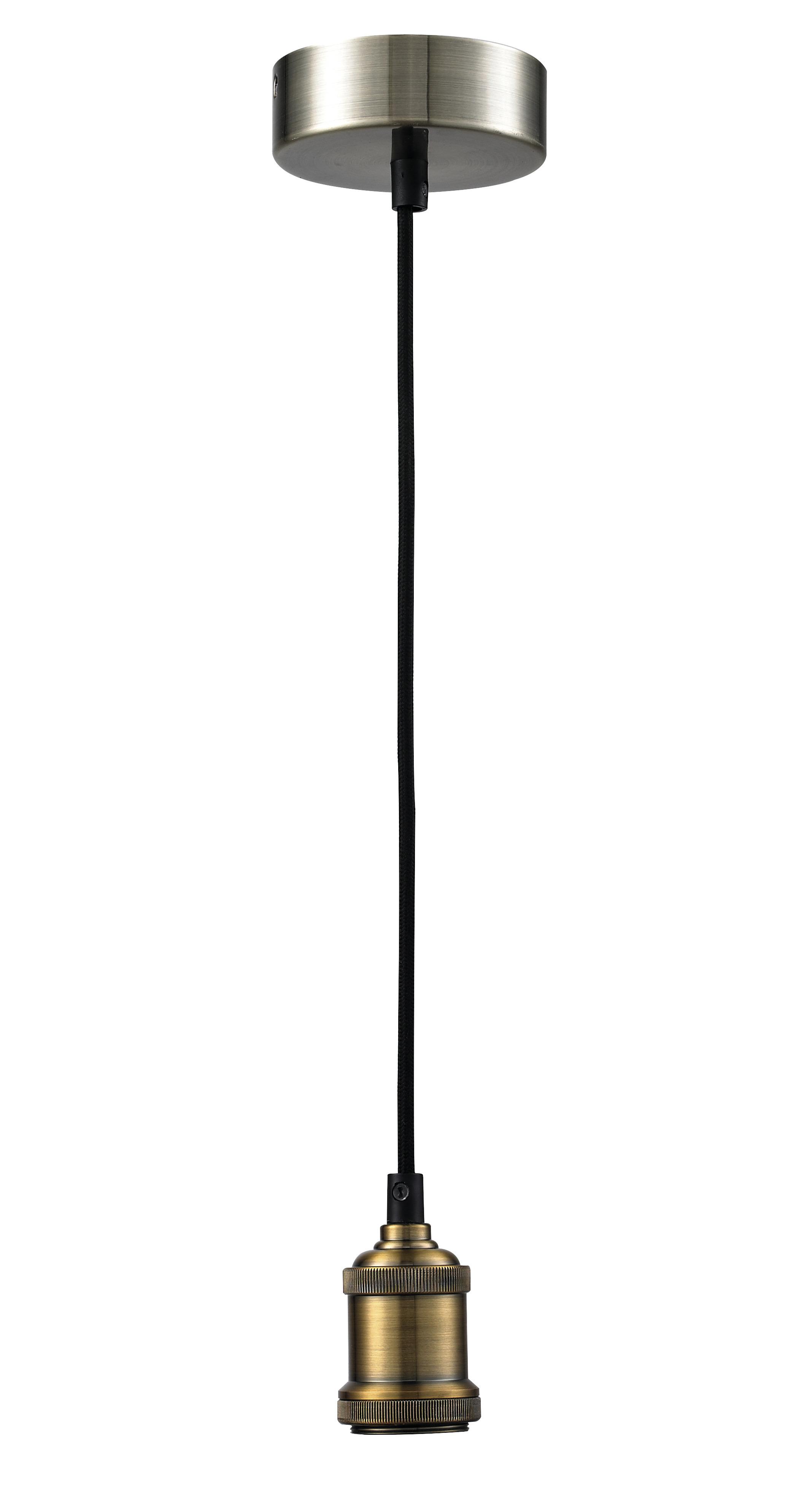 Závesný kábel svietidla Blacky, 100cm - čierna/biela, kov/textil (10/100cm) - Mömax