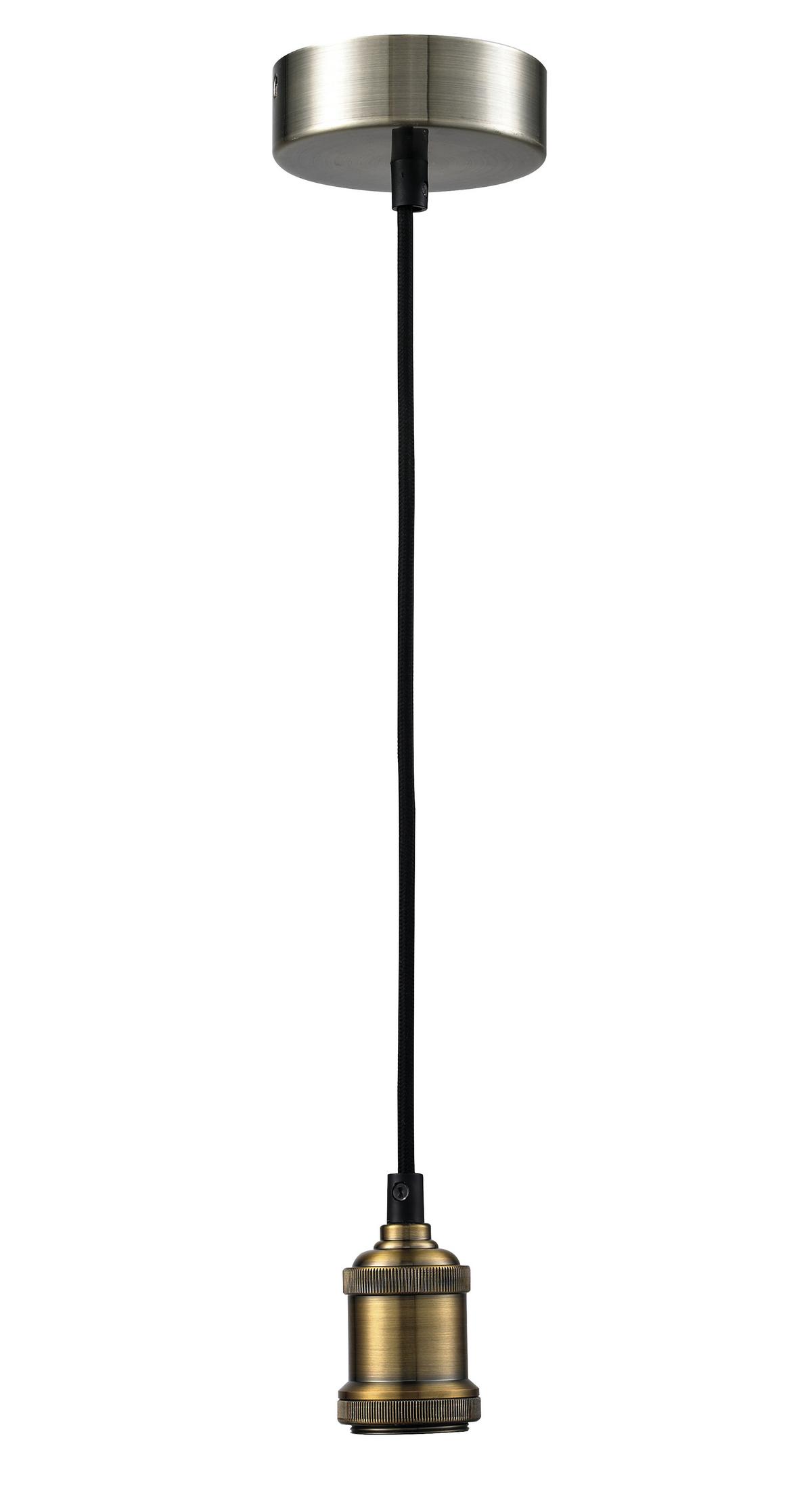 Závěs pro svítidla Blacky, 100cm - bílá/černá, kov/textil (10/100cm) - Mömax