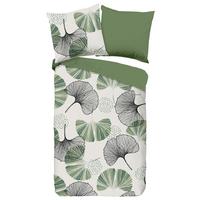 Wendebettwäsche Gigi Grün 135x200 cm - Grün, Natur, Textil (135/200cm)