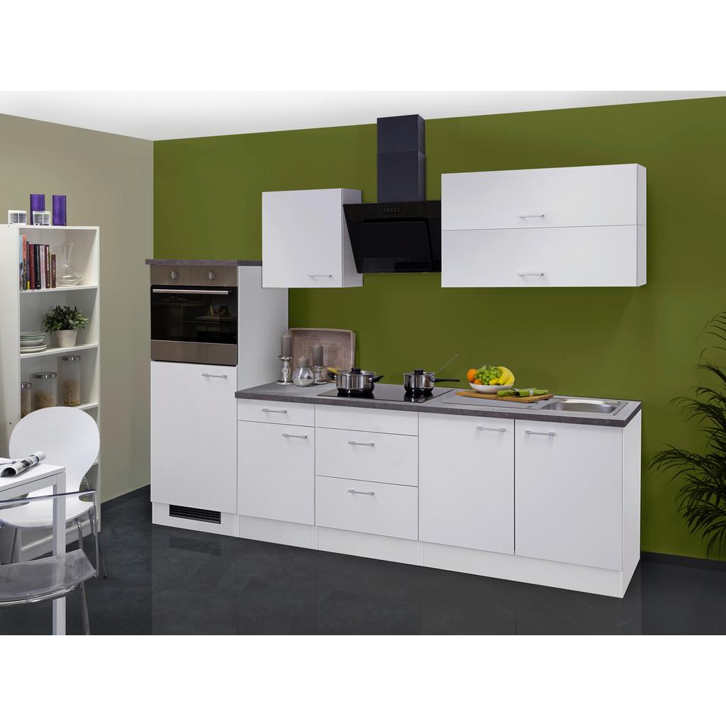 Küchenzeilen Lucca mit Geräten 270 cm Weiß