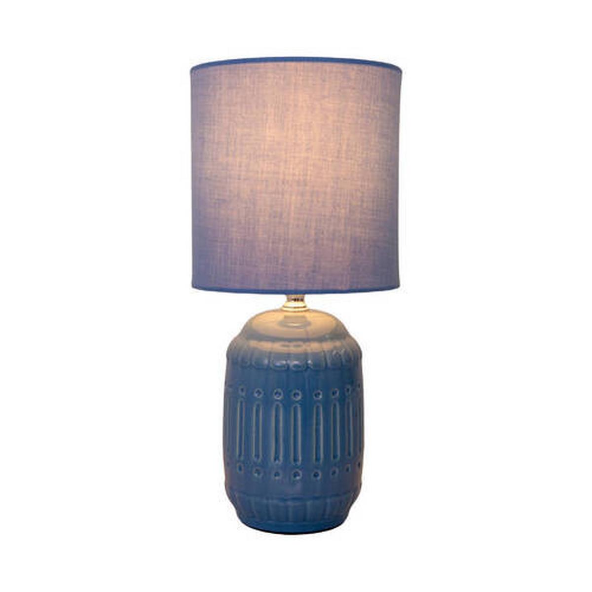 Tischlampe Hellblau 3188392 - Hellblau, Design, Keramik/Textil (30cm) - Näve