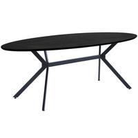 Esstisch Bruno Schwarz L: 220 Cm - Schwarz, Design, Holzwerkstoff/Metall (220/100/75cm) - Livetastic