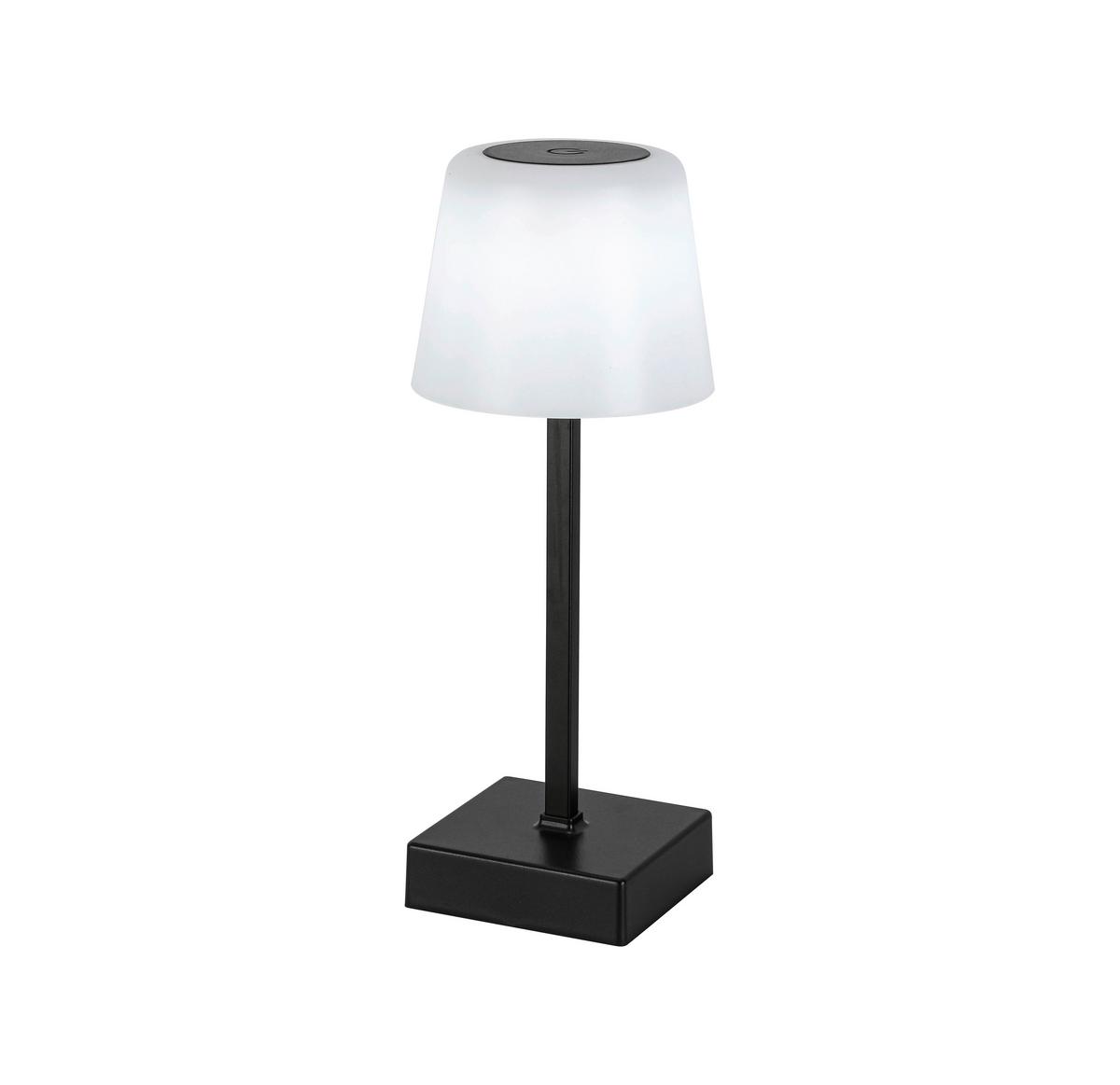 NABÍJATEĽNÁ STOLNÁ LAMPA EMO - čierna/biela, Modern, kov/plast (10,5/25cm) - Mömax