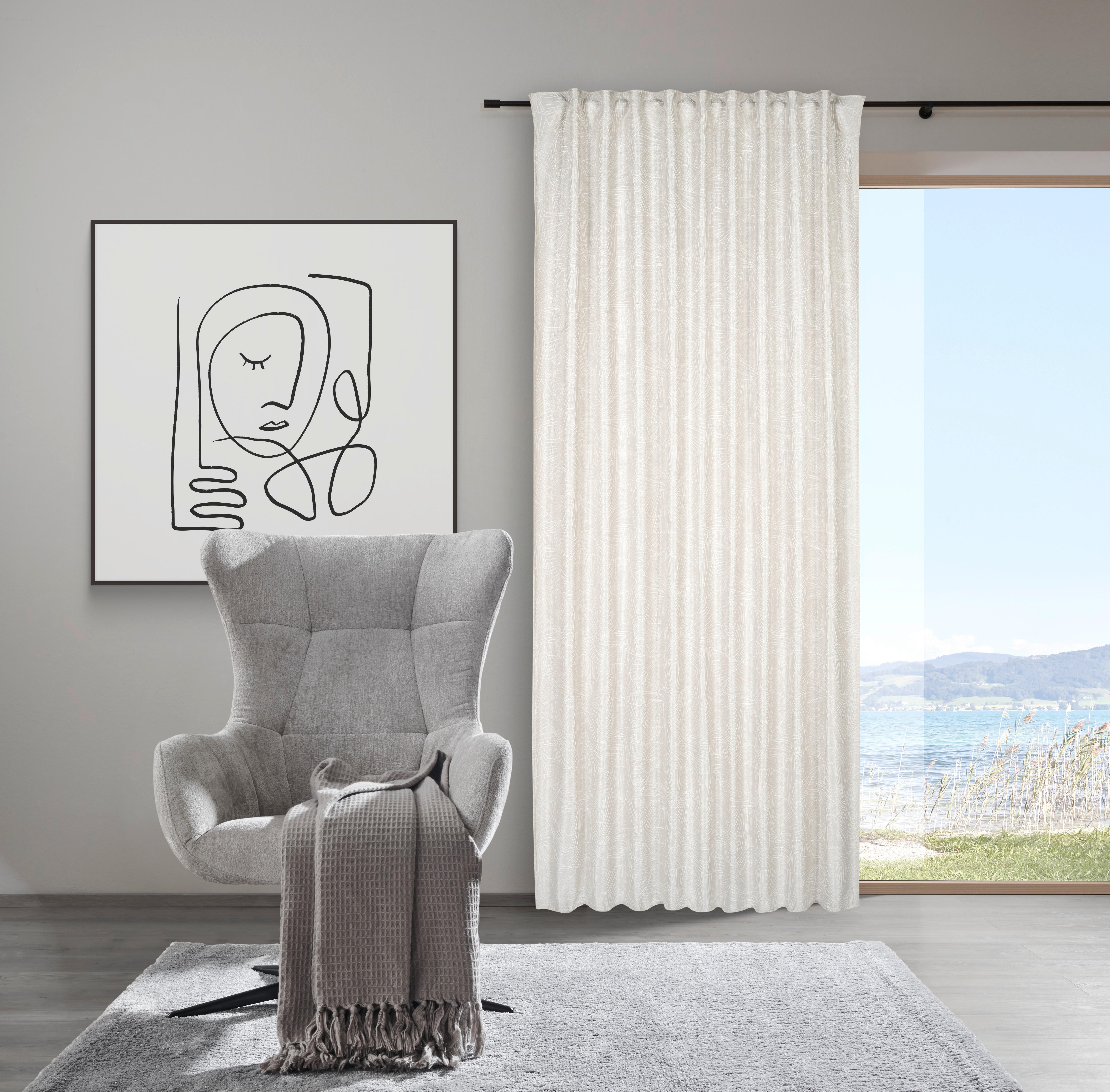 HOTOVÝ ZÁVĚS ALVIS - pískové barvy, Romantický / Rustikální, plast (140/245cm) - Premium Living
