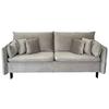 3-sitzer-sofa Mit Schlaffunktion Orlando B:220cm - Taupe/Schwarz, Design, Textil (220/96/102cm) - MID.YOU