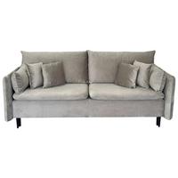 3-sitzer-sofa Mit Schlaffunktion Orlando B:220cm - Taupe/Schwarz, Design, Textil (220/96/102cm) - MID.YOU