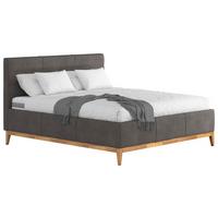 Polsterbett Mit Bettkasten Jupiter 160x200 Cm Dunkelgrau - Dunkelgrau/Eichefarben, MODERN, Holz/Holzwerkstoff (160/200cm) - MID.YOU