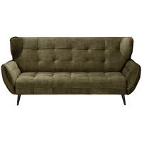 Trojmiestna pohovka Ariana Ariana, zelená - olivovozelená/čierna, Modern, kov/textil (221/105/98cm)