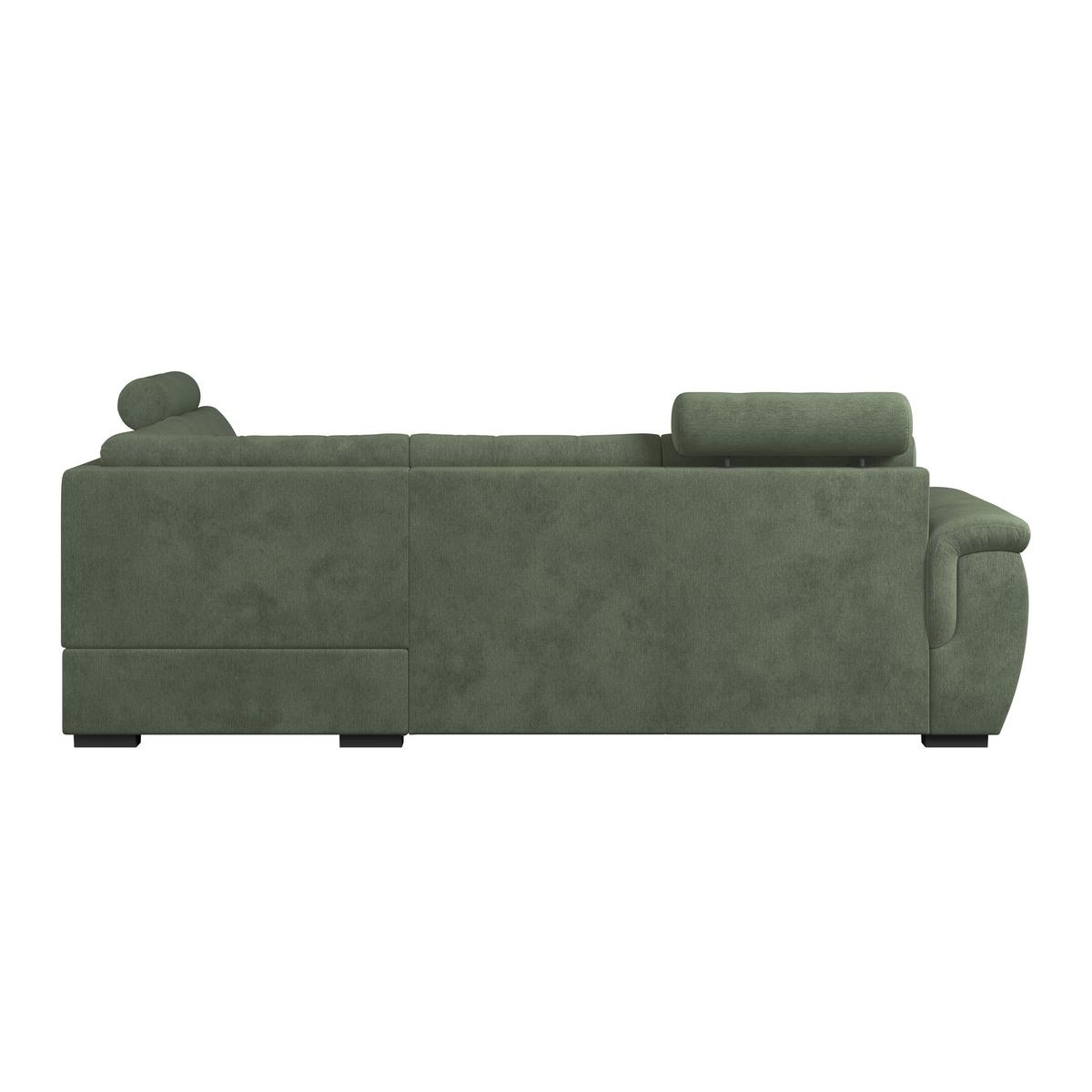 Ecksofa mit Schlaffunktion Falco new Grün 251x183 cm - Schwarz/Grün, KONVENTIONELL, Textil (251/183cm) - Ondega