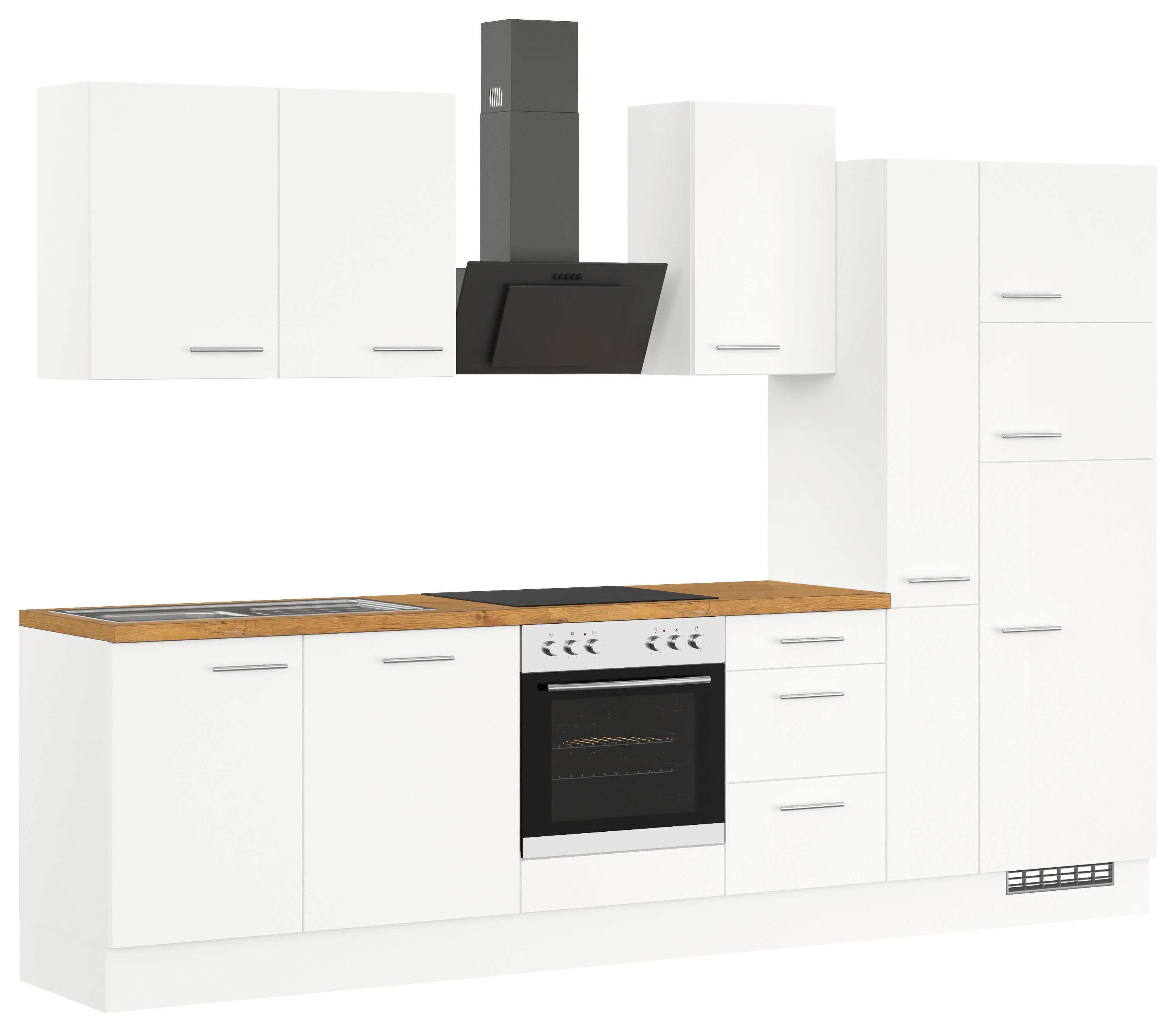 Küchenleerblock Ip1200 - Eichefarben/Weiß, Design, Holzwerkstoff (310cm) - Impuls