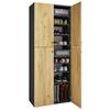 Schuhschrank Lona Anthrazit Honigeiche Dekor - Honigeiche/Anthrazit, Design, Holzwerkstoff (70/182/39cm) - MID.YOU