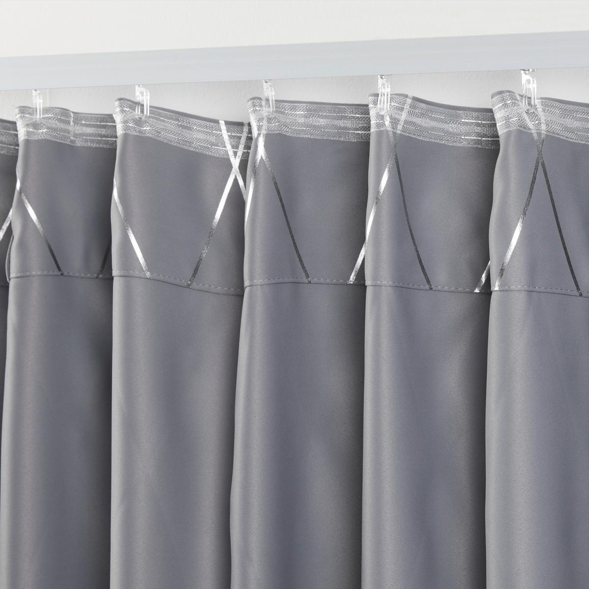 ZATEMŇOVACÍ ZÁVĚS Glamour, 140/245 cm - barvy stříbra/antracitová, Lifestyle, textil (140/245cm) - Modern Living