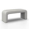 Dlhá taburetka JANINA polstrovaná, sivá - sivá, Modern, drevo/textil (110/46/41cm) - Bessagi Home