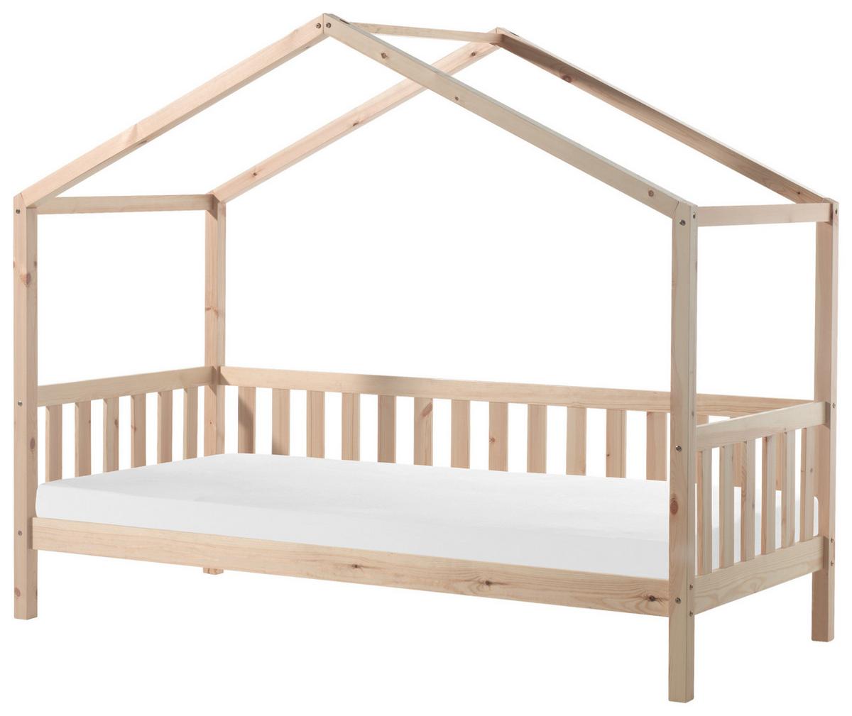 Hausbett Dallas 90x200 Cm Kiefer Natur Echtholz - Naturfarben/Kieferfarben, MODERN, Holz (90/200cm) - MID.YOU