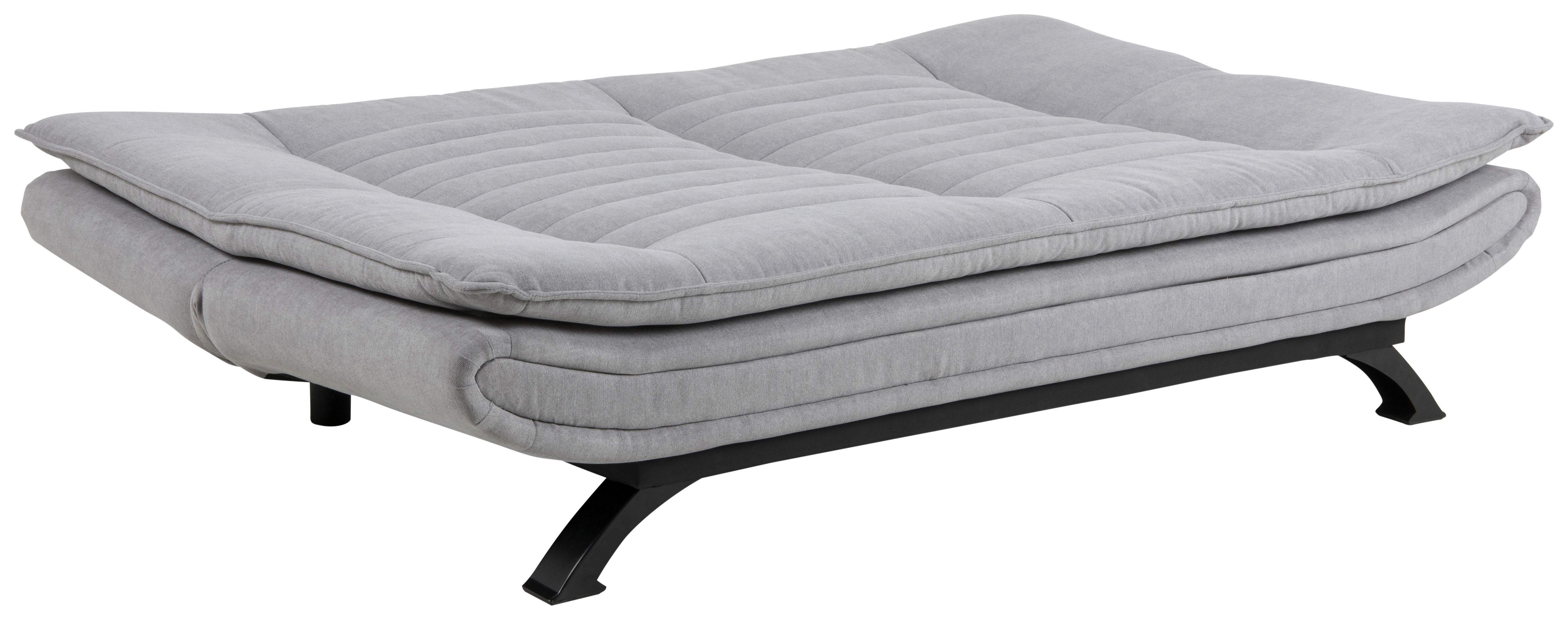 2-Sitzer-Sofa Mit Schlaffunktion Faith Hellgrau - Hellgrau/Schwarz, Design, Textil (196/91/98cm) - MID.YOU