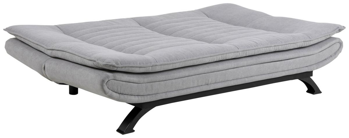 2-sitzer-sofa Mit Schlaffunktion Faith Hellgrau - Hellgrau/Schwarz, Design, Textil (196/91/98cm) - MID.YOU