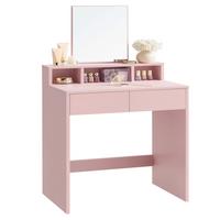 SCHMINKTISCH DRESSING TABLE - Pink, MODERN, Glas/Holzwerkstoff (60/40/127cm) - MID.YOU