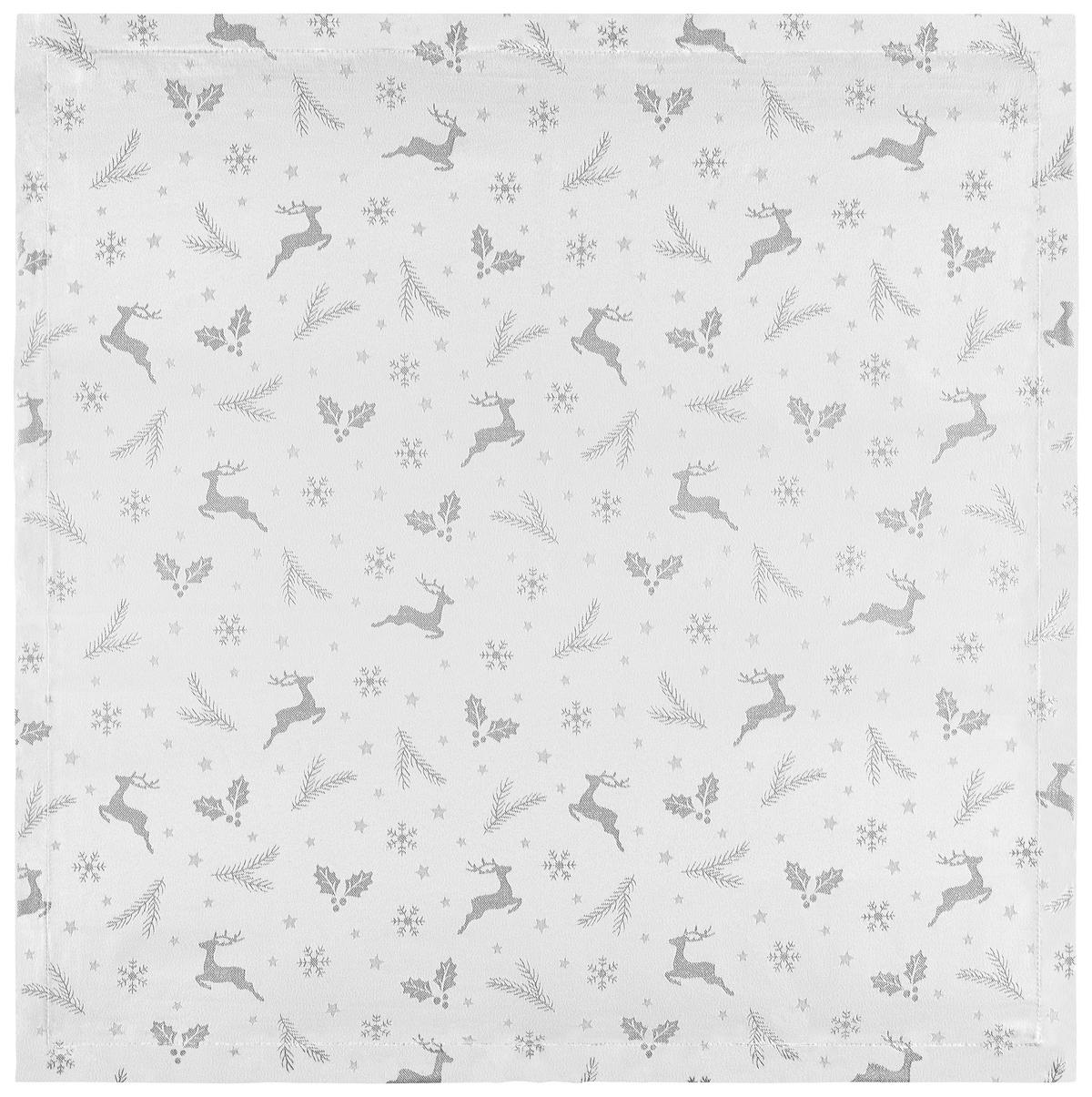 Asztalterítő Lappland Kb. 85/85cm - ezüstszínű, Romantik / Landhaus, textil (85/85cm) - James Wood