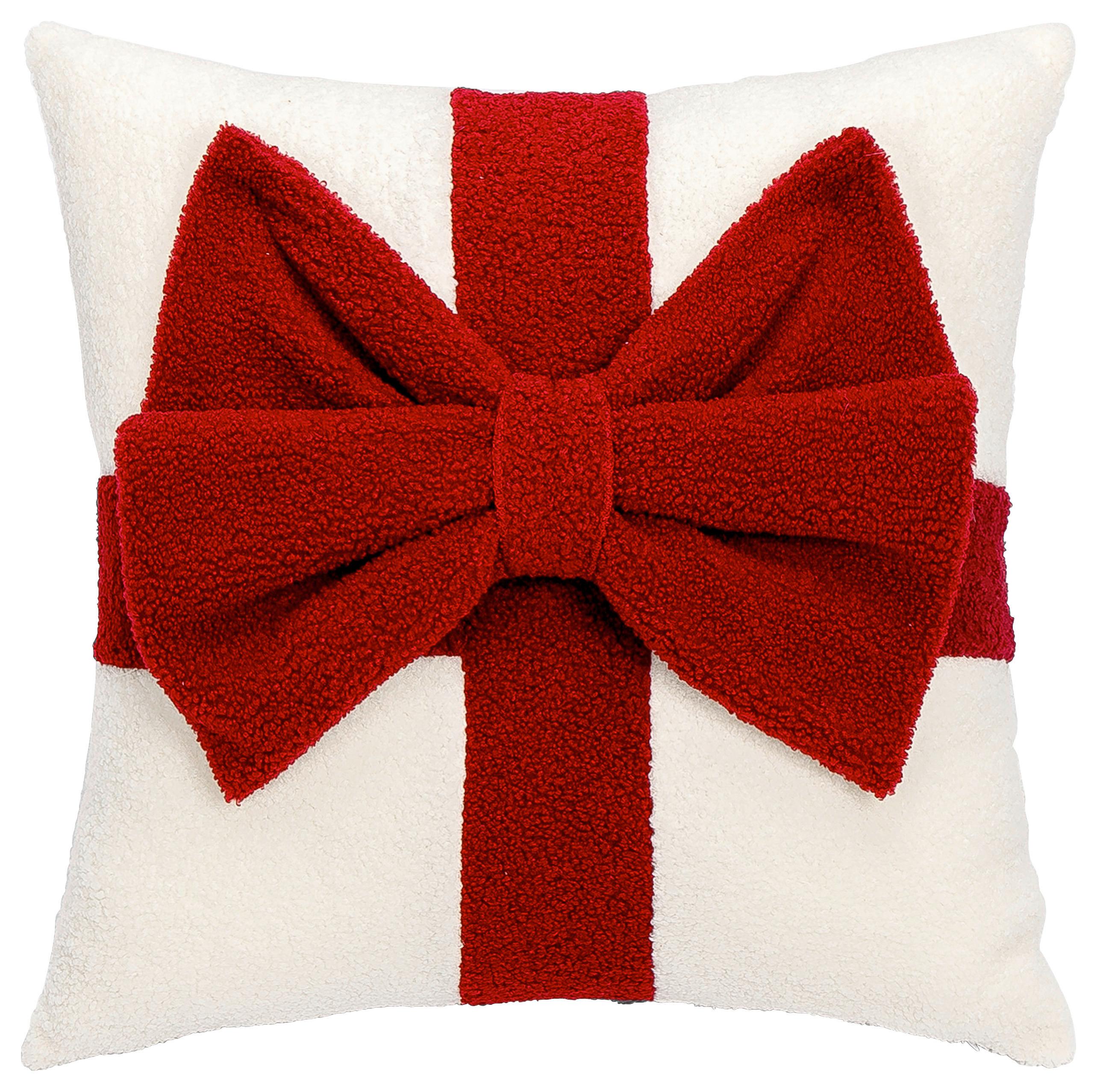 DEKORAČNÍ POLŠTÁŘ MERRY - bílá/červená, textil (45/45cm) - Mömax