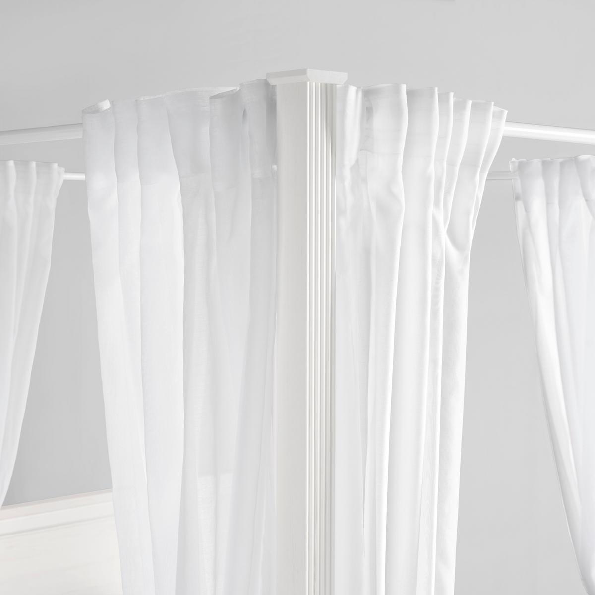 POSTEL S NEBESY MARILOU - bílá/černá, Romantický / Rustikální, kov/kompozitní dřevo (140/200cm)