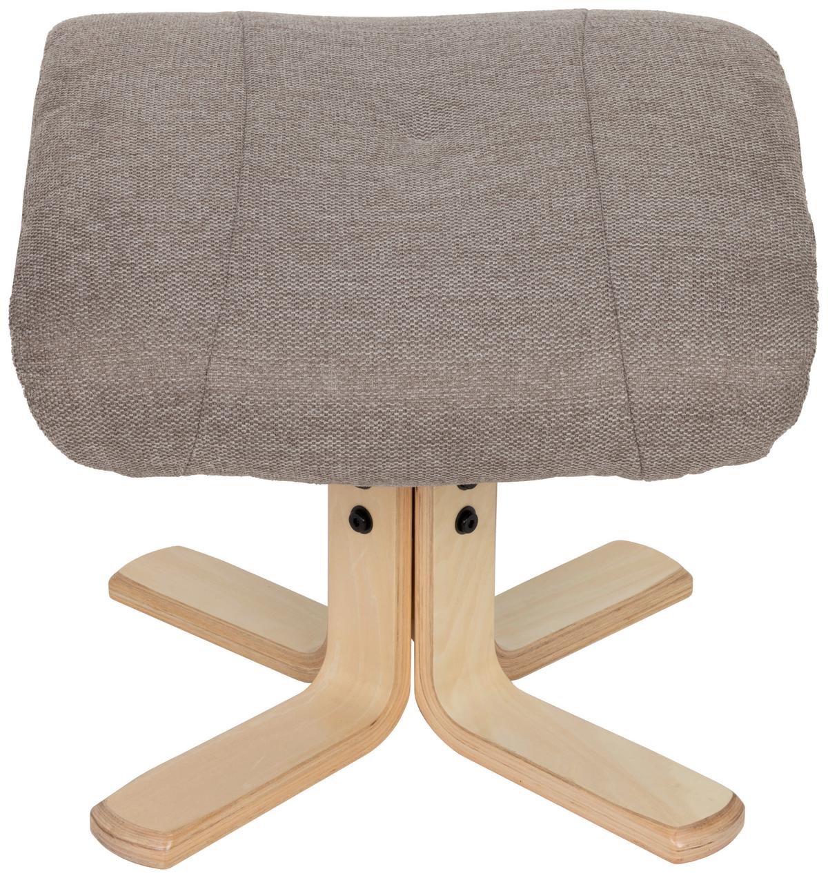 Relxsesselset Serenity Grau B: 80 Cm - Naturfarben/Grau, Design, Holz/Textil (80/109/79cm) - Livetastic