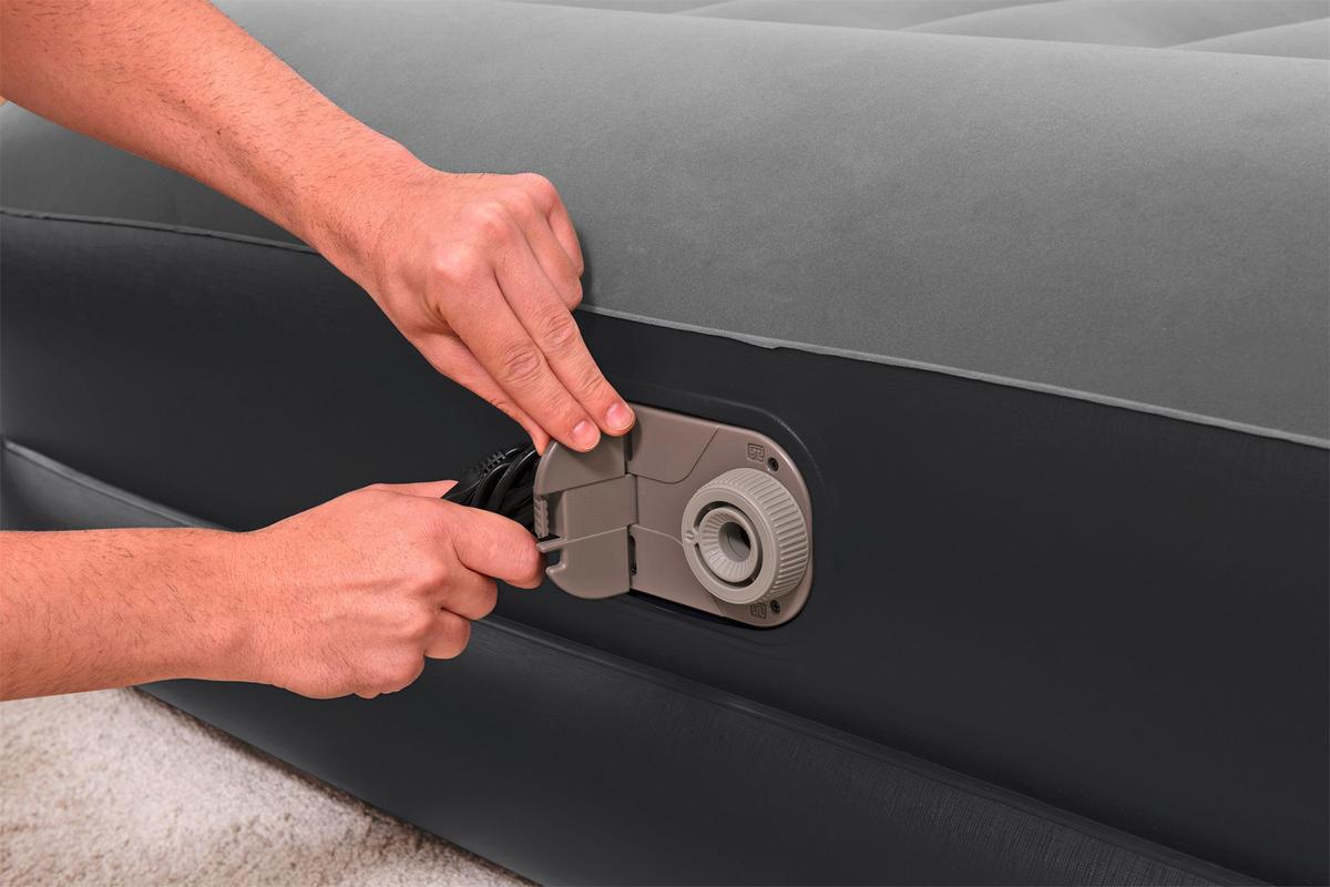 Luftbett Kimi Lbh: 203x152x46 Cm Mit Pumpe, Max. 300 Kg - Schwarz/Grau, Kunststoff (203/152/46cm) - Bestway