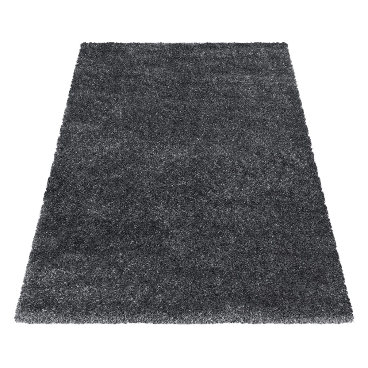 Hochflor Teppich Grau Brilliant 280x370 cm - Grau, Basics, Textil (280/370cm)