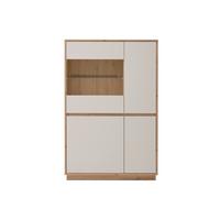 Vitrine Sonora Kaschmir/Eiche B: 75cm - Kaschmir/Eiche Artisan, Design, Glas/Holzwerkstoff (75/144/40cm) - MID.YOU