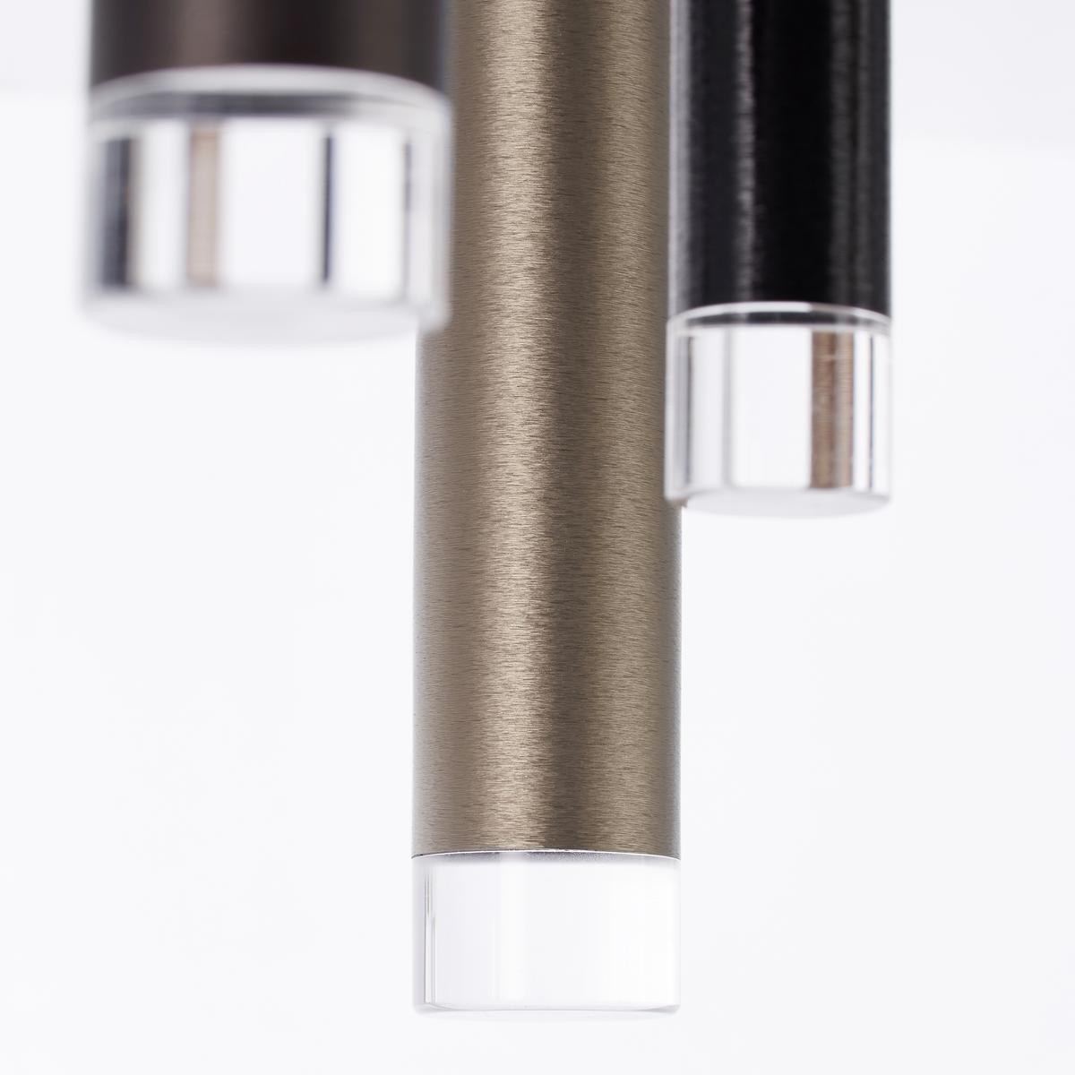 Led-deckenleuchte G93769/20 Cembalo - Schwarz/Alufarben, Design, Kunststoff/Metall (50/35/21cm) - Brilliant