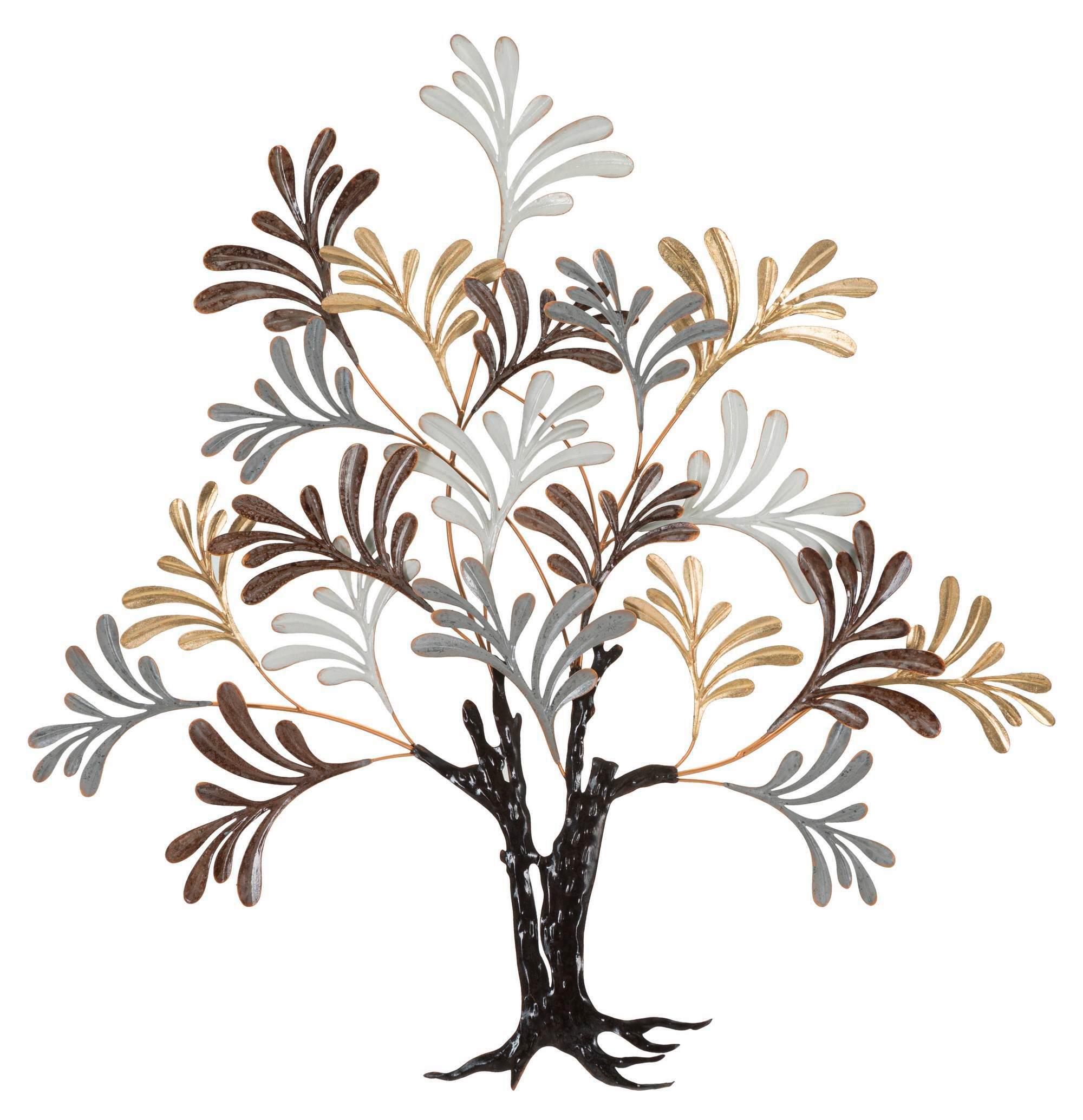 Wanddeko Albero Lixy Gold, Grau, Schwarz B: 97,2 cm - Goldfarben/Schwarz, Basics, Metall (97.20/100.30/8.90cm)