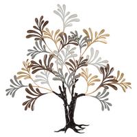 Wanddeko Albero Lixy Gold, Grau, Schwarz B: 97,2 cm - Goldfarben/Schwarz, Basics, Metall (97.20/100.30/8.90cm)